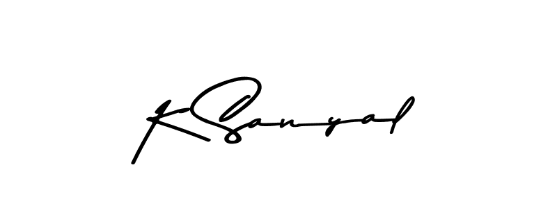 How to make K Sanyal signature? Asem Kandis PERSONAL USE is a professional autograph style. Create handwritten signature for K Sanyal name. K Sanyal signature style 9 images and pictures png