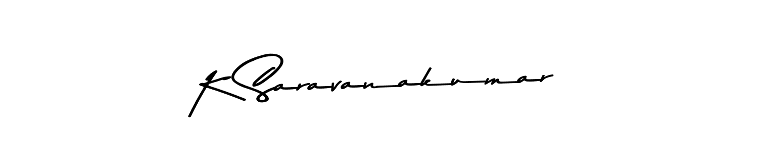 The best way (Asem Kandis PERSONAL USE) to make a short signature is to pick only two or three words in your name. The name K Saravanakumar include a total of six letters. For converting this name. K Saravanakumar signature style 9 images and pictures png