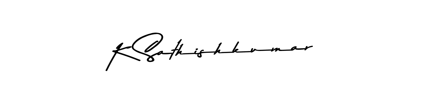 Create a beautiful signature design for name K Sathishkumar. With this signature (Asem Kandis PERSONAL USE) fonts, you can make a handwritten signature for free. K Sathishkumar signature style 9 images and pictures png