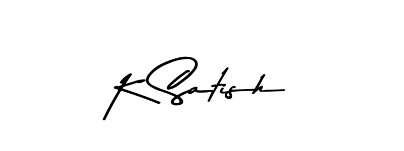 This is the best signature style for the K Satish name. Also you like these signature font (Asem Kandis PERSONAL USE). Mix name signature. K Satish signature style 9 images and pictures png