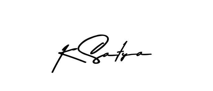 The best way (Asem Kandis PERSONAL USE) to make a short signature is to pick only two or three words in your name. The name K Satya include a total of six letters. For converting this name. K Satya signature style 9 images and pictures png