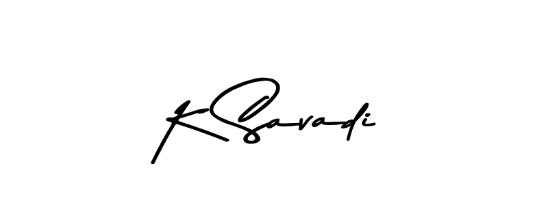 The best way (Asem Kandis PERSONAL USE) to make a short signature is to pick only two or three words in your name. The name K Savadi include a total of six letters. For converting this name. K Savadi signature style 9 images and pictures png