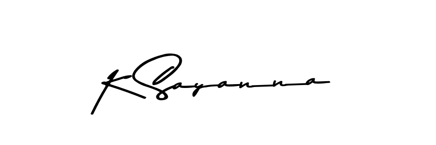 The best way (Asem Kandis PERSONAL USE) to make a short signature is to pick only two or three words in your name. The name K Sayanna include a total of six letters. For converting this name. K Sayanna signature style 9 images and pictures png