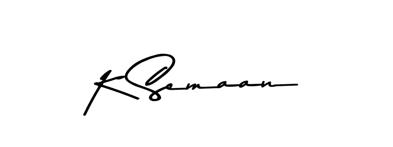 You can use this online signature creator to create a handwritten signature for the name K Semaan. This is the best online autograph maker. K Semaan signature style 9 images and pictures png