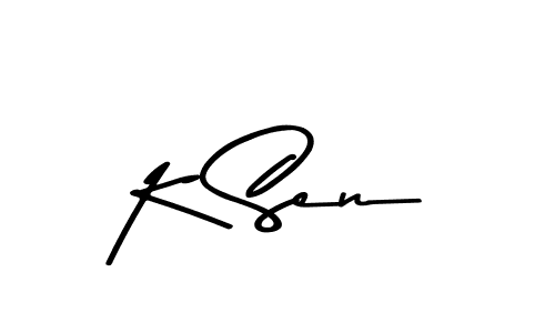 You should practise on your own different ways (Asem Kandis PERSONAL USE) to write your name (K Sen) in signature. don't let someone else do it for you. K Sen signature style 9 images and pictures png
