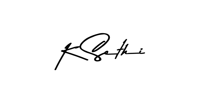 Use a signature maker to create a handwritten signature online. With this signature software, you can design (Asem Kandis PERSONAL USE) your own signature for name K Sethi. K Sethi signature style 9 images and pictures png