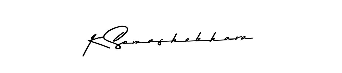 Create a beautiful signature design for name K Somashekhara. With this signature (Asem Kandis PERSONAL USE) fonts, you can make a handwritten signature for free. K Somashekhara signature style 9 images and pictures png