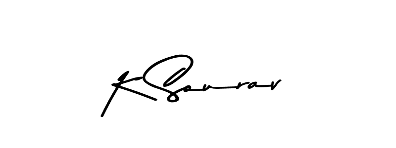 You should practise on your own different ways (Asem Kandis PERSONAL USE) to write your name (K Sourav) in signature. don't let someone else do it for you. K Sourav signature style 9 images and pictures png