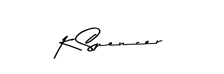 Use a signature maker to create a handwritten signature online. With this signature software, you can design (Asem Kandis PERSONAL USE) your own signature for name K Spencer. K Spencer signature style 9 images and pictures png