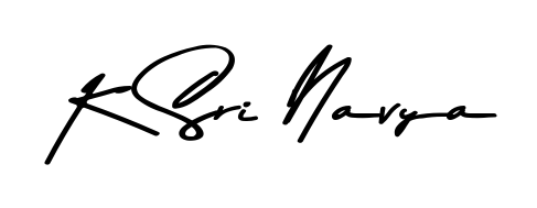 Make a beautiful signature design for name K Sri Navya. Use this online signature maker to create a handwritten signature for free. K Sri Navya signature style 9 images and pictures png