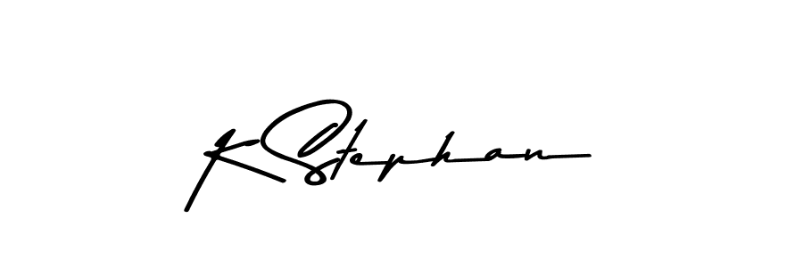 Create a beautiful signature design for name K Stephan. With this signature (Asem Kandis PERSONAL USE) fonts, you can make a handwritten signature for free. K Stephan signature style 9 images and pictures png