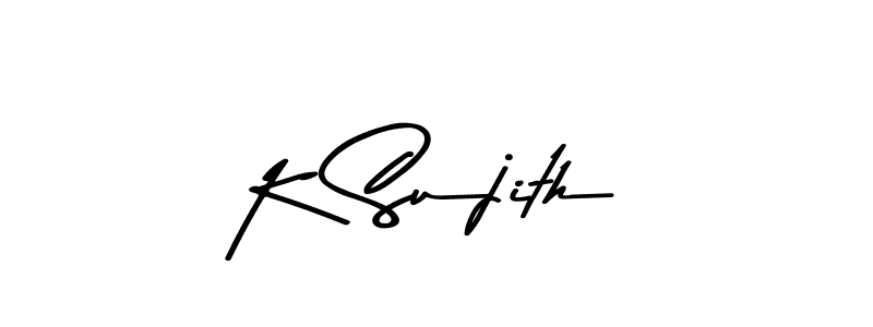 Design your own signature with our free online signature maker. With this signature software, you can create a handwritten (Asem Kandis PERSONAL USE) signature for name K Sujith. K Sujith signature style 9 images and pictures png