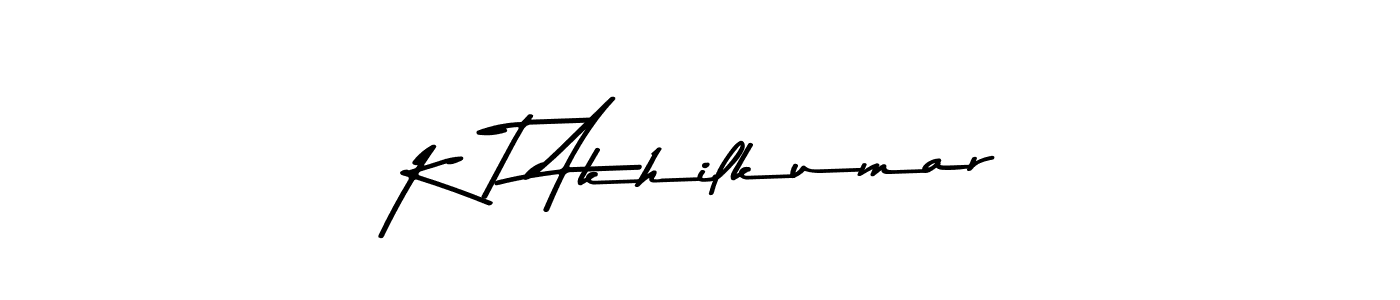 Design your own signature with our free online signature maker. With this signature software, you can create a handwritten (Asem Kandis PERSONAL USE) signature for name K T Akhilkumar. K T Akhilkumar signature style 9 images and pictures png