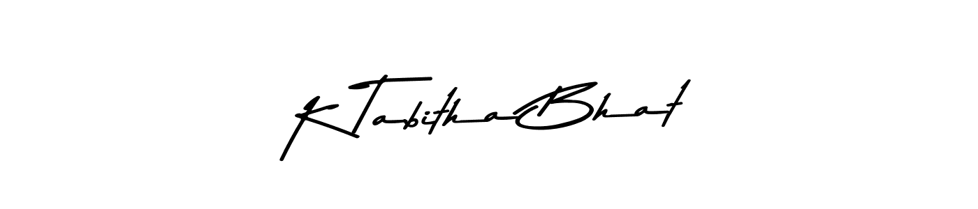 if you are searching for the best signature style for your name K Tabitha Bhat. so please give up your signature search. here we have designed multiple signature styles  using Asem Kandis PERSONAL USE. K Tabitha Bhat signature style 9 images and pictures png