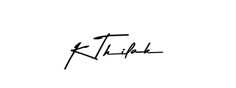 Use a signature maker to create a handwritten signature online. With this signature software, you can design (Asem Kandis PERSONAL USE) your own signature for name K Thilak. K Thilak signature style 9 images and pictures png