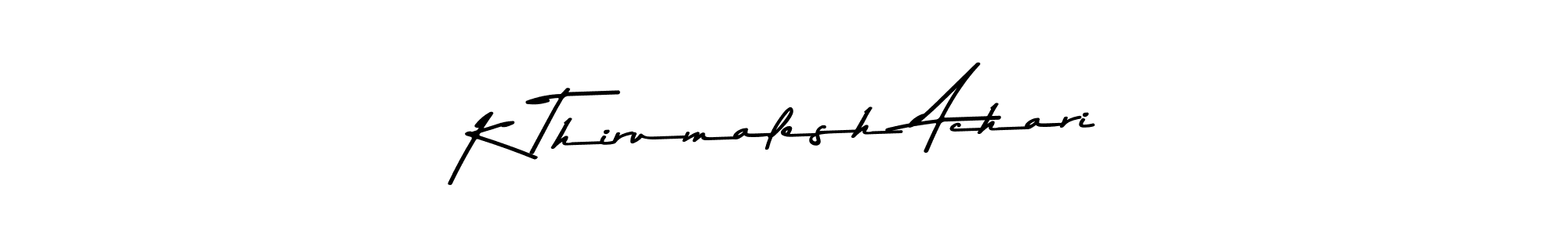 Use a signature maker to create a handwritten signature online. With this signature software, you can design (Asem Kandis PERSONAL USE) your own signature for name K Thirumalesh Achari. K Thirumalesh Achari signature style 9 images and pictures png