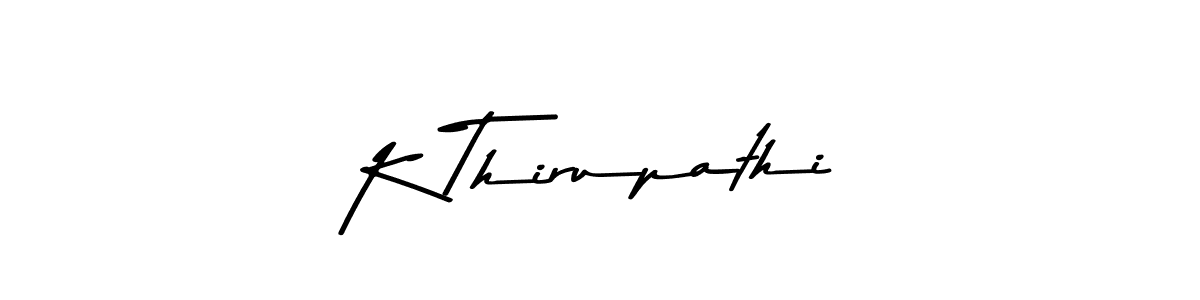 Create a beautiful signature design for name K Thirupathi. With this signature (Asem Kandis PERSONAL USE) fonts, you can make a handwritten signature for free. K Thirupathi signature style 9 images and pictures png