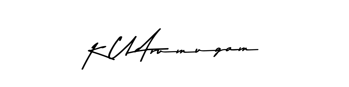 Create a beautiful signature design for name K U Arumugam. With this signature (Asem Kandis PERSONAL USE) fonts, you can make a handwritten signature for free. K U Arumugam signature style 9 images and pictures png