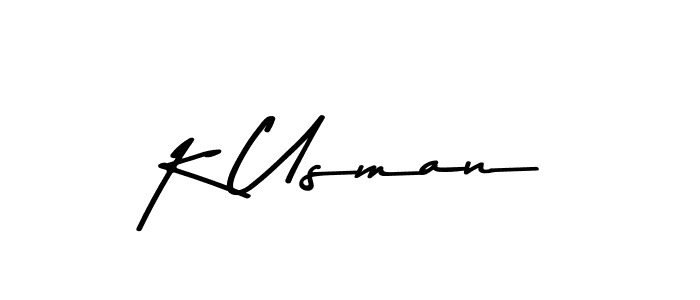 Use a signature maker to create a handwritten signature online. With this signature software, you can design (Asem Kandis PERSONAL USE) your own signature for name K Usman. K Usman signature style 9 images and pictures png