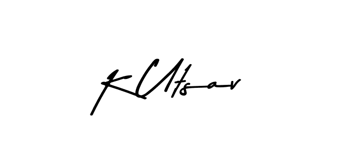 How to make K Utsav signature? Asem Kandis PERSONAL USE is a professional autograph style. Create handwritten signature for K Utsav name. K Utsav signature style 9 images and pictures png