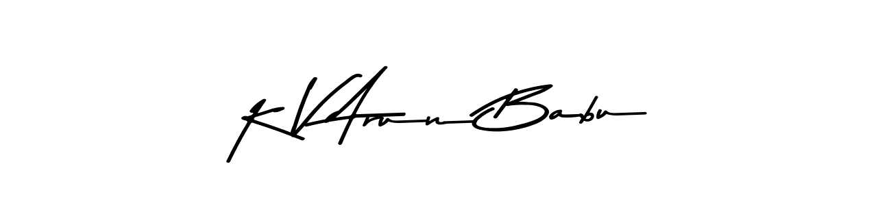 Make a beautiful signature design for name K V Arun Babu. Use this online signature maker to create a handwritten signature for free. K V Arun Babu signature style 9 images and pictures png
