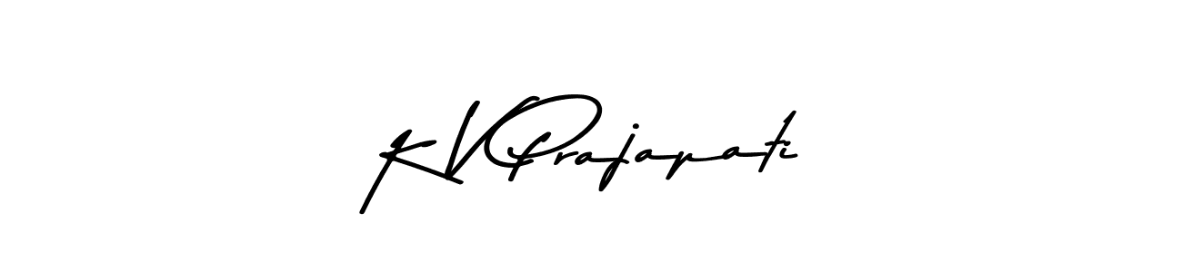 How to make K V Prajapati signature? Asem Kandis PERSONAL USE is a professional autograph style. Create handwritten signature for K V Prajapati name. K V Prajapati signature style 9 images and pictures png