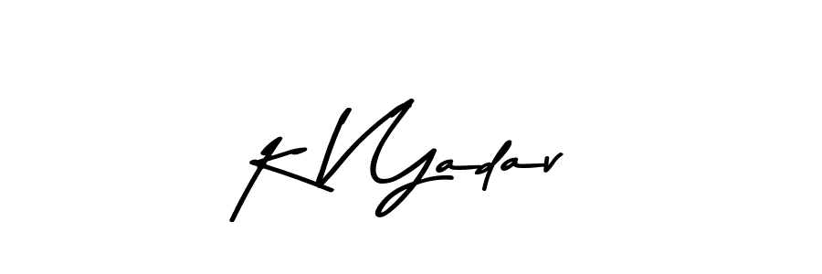 How to make K V Yadav signature? Asem Kandis PERSONAL USE is a professional autograph style. Create handwritten signature for K V Yadav name. K V Yadav signature style 9 images and pictures png