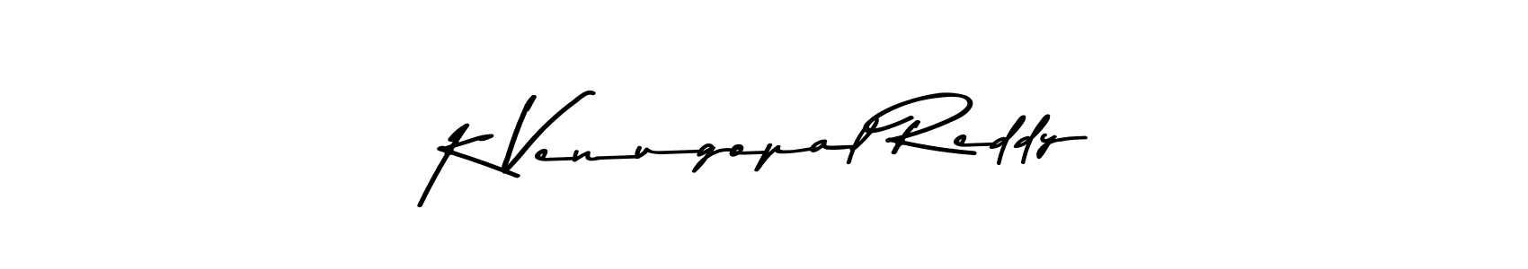 How to make K Venugopal Reddy name signature. Use Asem Kandis PERSONAL USE style for creating short signs online. This is the latest handwritten sign. K Venugopal Reddy signature style 9 images and pictures png