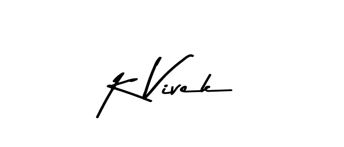 Best and Professional Signature Style for K Vivek. Asem Kandis PERSONAL USE Best Signature Style Collection. K Vivek signature style 9 images and pictures png