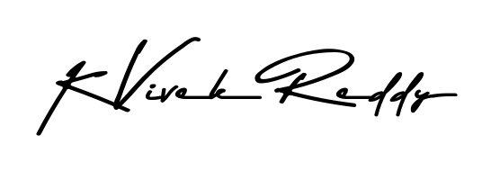 Similarly Asem Kandis PERSONAL USE is the best handwritten signature design. Signature creator online. You can use it as an online autograph creator for name K Vivek Reddy. K Vivek Reddy signature style 9 images and pictures png