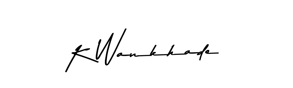 Asem Kandis PERSONAL USE is a professional signature style that is perfect for those who want to add a touch of class to their signature. It is also a great choice for those who want to make their signature more unique. Get K Wankhade name to fancy signature for free. K Wankhade signature style 9 images and pictures png