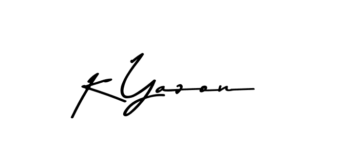 Asem Kandis PERSONAL USE is a professional signature style that is perfect for those who want to add a touch of class to their signature. It is also a great choice for those who want to make their signature more unique. Get K Yazon name to fancy signature for free. K Yazon signature style 9 images and pictures png