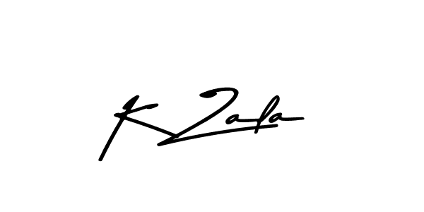 Make a beautiful signature design for name K Zala. With this signature (Asem Kandis PERSONAL USE) style, you can create a handwritten signature for free. K Zala signature style 9 images and pictures png