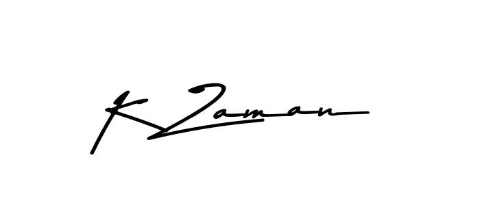 Make a beautiful signature design for name K Zaman. With this signature (Asem Kandis PERSONAL USE) style, you can create a handwritten signature for free. K Zaman signature style 9 images and pictures png