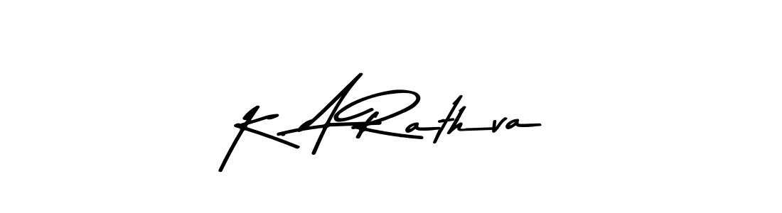 Use a signature maker to create a handwritten signature online. With this signature software, you can design (Asem Kandis PERSONAL USE) your own signature for name K. A Rathva. K. A Rathva signature style 9 images and pictures png