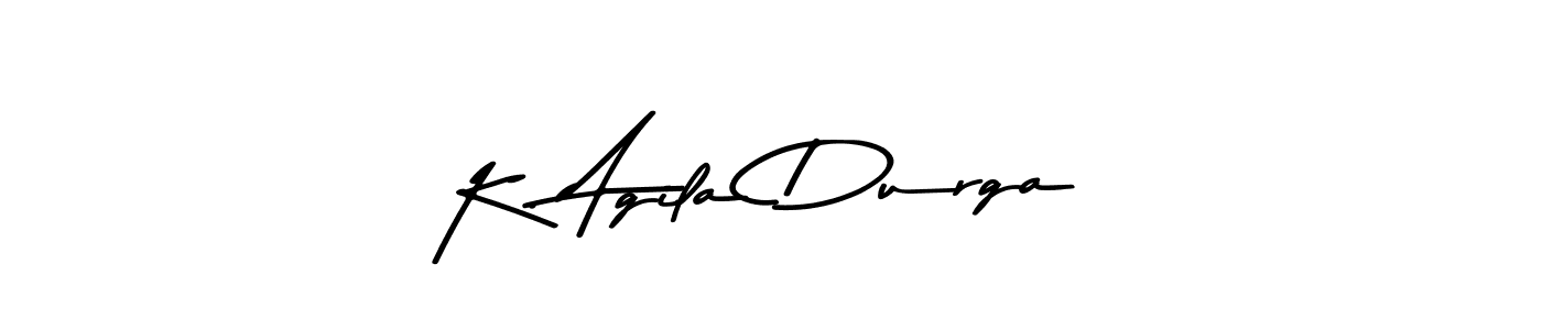 Create a beautiful signature design for name K. Agila Durga. With this signature (Asem Kandis PERSONAL USE) fonts, you can make a handwritten signature for free. K. Agila Durga signature style 9 images and pictures png