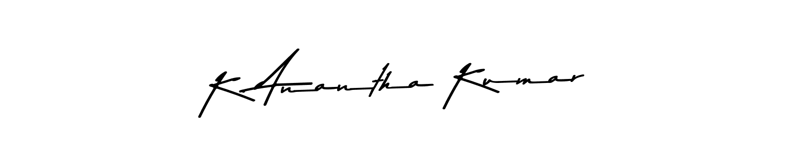 Use a signature maker to create a handwritten signature online. With this signature software, you can design (Asem Kandis PERSONAL USE) your own signature for name K. Anantha Kumar. K. Anantha Kumar signature style 9 images and pictures png