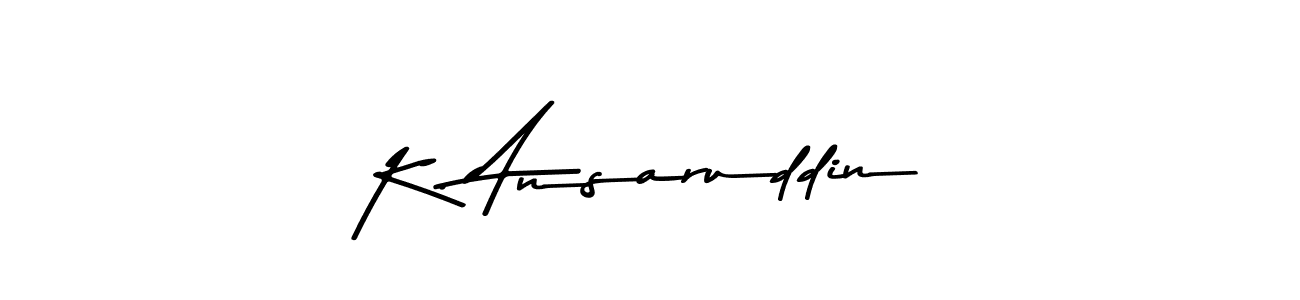 K. Ansaruddin stylish signature style. Best Handwritten Sign (Asem Kandis PERSONAL USE) for my name. Handwritten Signature Collection Ideas for my name K. Ansaruddin. K. Ansaruddin signature style 9 images and pictures png