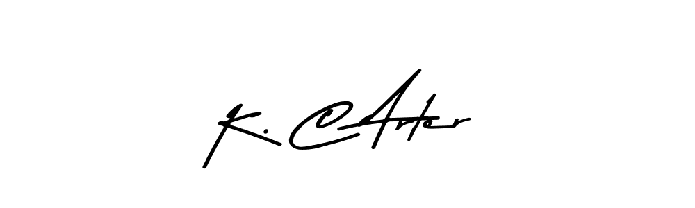 The best way (Asem Kandis PERSONAL USE) to make a short signature is to pick only two or three words in your name. The name K. C Arter include a total of six letters. For converting this name. K. C Arter signature style 9 images and pictures png