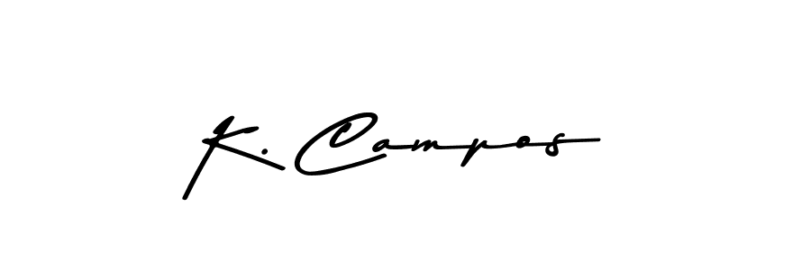 Create a beautiful signature design for name K. Campos. With this signature (Asem Kandis PERSONAL USE) fonts, you can make a handwritten signature for free. K. Campos signature style 9 images and pictures png