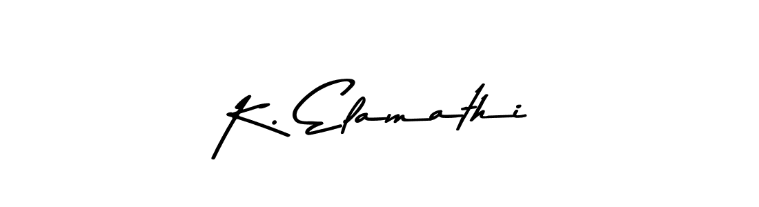 The best way (Asem Kandis PERSONAL USE) to make a short signature is to pick only two or three words in your name. The name K. Elamathi include a total of six letters. For converting this name. K. Elamathi signature style 9 images and pictures png