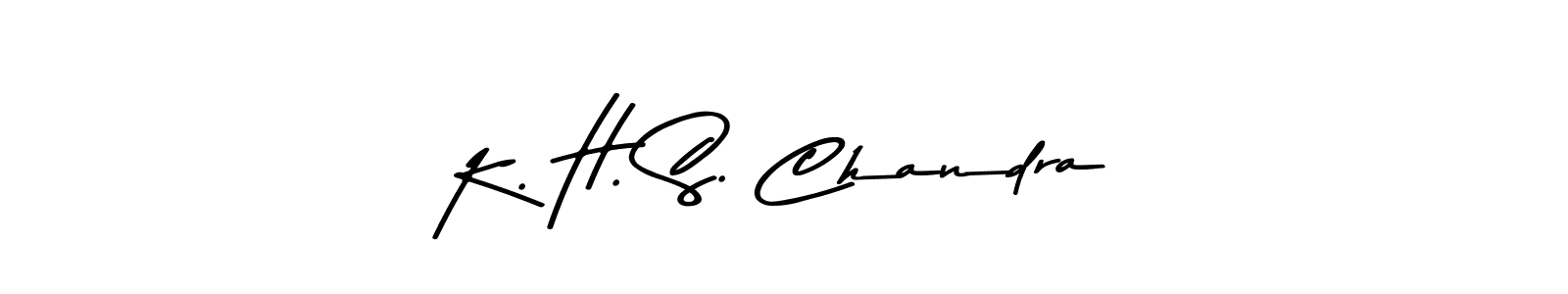 Create a beautiful signature design for name K. H. S. Chandra. With this signature (Asem Kandis PERSONAL USE) fonts, you can make a handwritten signature for free. K. H. S. Chandra signature style 9 images and pictures png