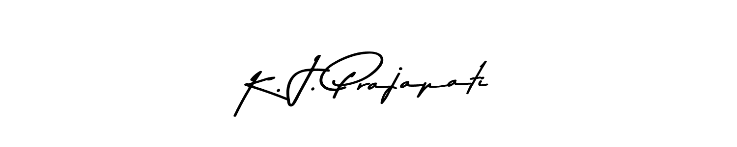 Design your own signature with our free online signature maker. With this signature software, you can create a handwritten (Asem Kandis PERSONAL USE) signature for name K. J. Prajapati. K. J. Prajapati signature style 9 images and pictures png