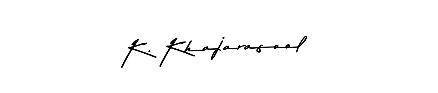 You should practise on your own different ways (Asem Kandis PERSONAL USE) to write your name (K. Khajarasool) in signature. don't let someone else do it for you. K. Khajarasool signature style 9 images and pictures png