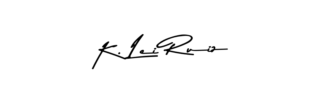 Asem Kandis PERSONAL USE is a professional signature style that is perfect for those who want to add a touch of class to their signature. It is also a great choice for those who want to make their signature more unique. Get K. Lei Ruiz name to fancy signature for free. K. Lei Ruiz signature style 9 images and pictures png