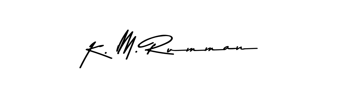 K. M. Rumman stylish signature style. Best Handwritten Sign (Asem Kandis PERSONAL USE) for my name. Handwritten Signature Collection Ideas for my name K. M. Rumman. K. M. Rumman signature style 9 images and pictures png