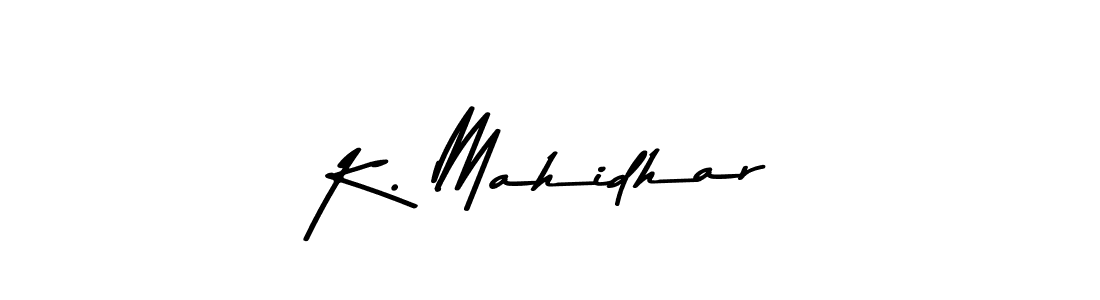 This is the best signature style for the K. Mahidhar name. Also you like these signature font (Asem Kandis PERSONAL USE). Mix name signature. K. Mahidhar signature style 9 images and pictures png