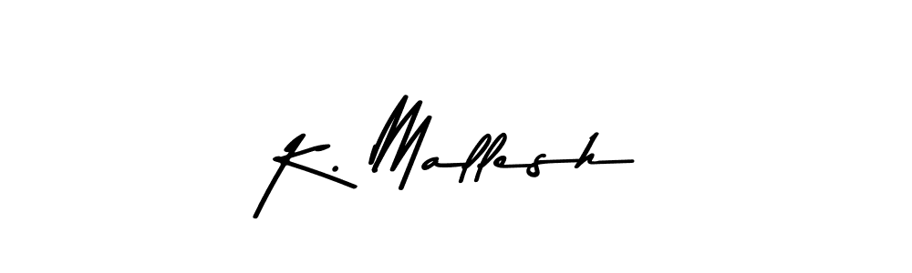 The best way (Asem Kandis PERSONAL USE) to make a short signature is to pick only two or three words in your name. The name K. Mallesh include a total of six letters. For converting this name. K. Mallesh signature style 9 images and pictures png