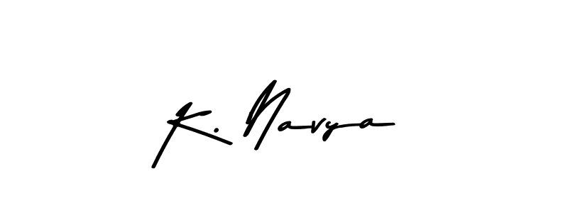 The best way (Asem Kandis PERSONAL USE) to make a short signature is to pick only two or three words in your name. The name K. Navya include a total of six letters. For converting this name. K. Navya signature style 9 images and pictures png