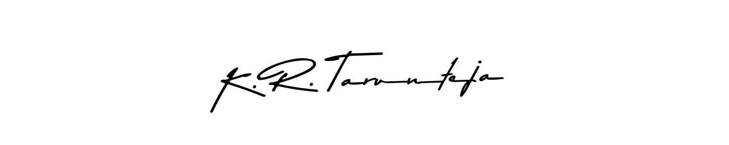 Use a signature maker to create a handwritten signature online. With this signature software, you can design (Asem Kandis PERSONAL USE) your own signature for name K. R. Tarunteja. K. R. Tarunteja signature style 9 images and pictures png